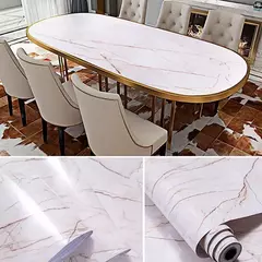 Imagem do Self-Adhesive Marble Vinyl Wallpaper, PVC, impermeável adesivos de parede, Papel de contato, DIY, banheiro, cozinha, armário, bancadas