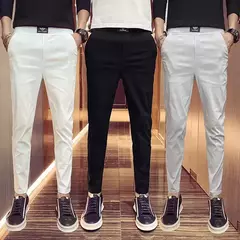 Calças casuais coreanas para homens, vestido de negócios, vestido social e formal - comprar online