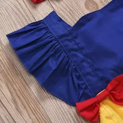 Ma & Baby-Macacão princesa recém-nascida com babados para bebês, sunsuit com arco, roupas de bebê, fantasias para festa de aniversário, D35, 0-24M - comprar online