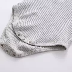 Conjunto de bodysuits de manga comprida e calças elásticas para bebé, com nervuras, xadrez, roupa sólida, infantil, recém-nascido, menina, menino, primavera, outono, 2 peças - comprar online