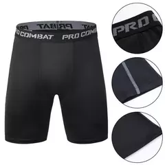 Leggings de compressão elástica para homens, calças justas esportivas, calças de secagem rápida, treinamento de corrida, shorts elásticos, plus size - loja online