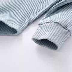 Conjunto de bodysuits de manga comprida e calças elásticas para bebé, com nervuras, xadrez, roupa sólida, infantil, recém-nascido, menina, menino, primavera, outono, 2 peças - comprar online