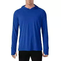 TACVASEN-Homens à Prova de UV Hoodie Manga Longa, Proteção Solar Camisetas, Respirável, Leve, Secagem Rápida, Casual Camisetas Masculinas - loja online
