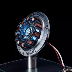 Avenger homem de ferro mk1 arco reator tony stark coração da marca figura luz led modelo super-herói 1:1 cosplay brinquedos lâmpada peito crianças presente