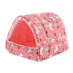Imagem do Cute Cartoon Sleeping Bed for Pet, Mini Cage, Coelho, Esquilo, Ninho de cobaia, Ratos pequenos, Rato, Casa de hamster, Tapete macio quente, Inverno