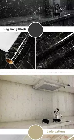 Self-Adhesive Marble Vinyl Wallpaper, PVC, impermeável adesivos de parede, Papel de contato, DIY, banheiro, cozinha, armário, bancadas