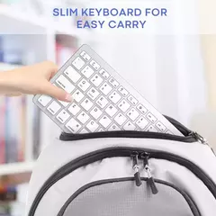 Ultra-Slim Bluetooth Teclado e Mouse Combo, Tecla Mudo, Mouse sem fio, Ratos para Mac, iPad, iPhone, iOS, Android, Windows - loja online