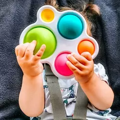 Chocalho e Quebra-Cabeça Montessori Colorido para Bebê e Crianças, Placa de Atividades, Educação Precoce de Inteligência, Brinquedos de Treinamento Intensivo, Fidget Infantil