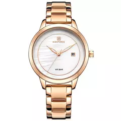 NAVIFORCE-Relógio de pulso quartzo impermeável feminino, senhoras relógios, Top Brand, luxo, moda - Wolf Magazine