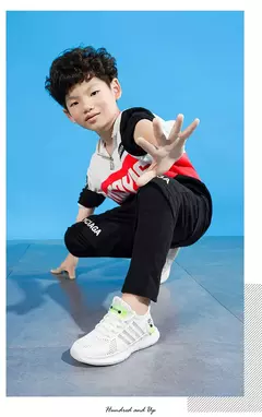 Imagem do Tênis respirável infantil, tênis de corrida infantil, tênis leve de verão, tênis casual para menino, plus size 26 a 38