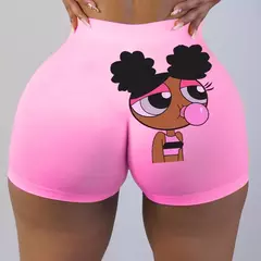Imagem do Shorts femininos sexy de motociclista, sudorese de cintura alta, roupas fitness grandes, moda verão, 2021