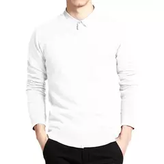 Suéter de algodão masculino manga longa pulôveres outwear masculino gola v blusas da moda de marca solto fit roupas de tricô estilo coreano