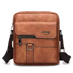 Imagem do JEEP BULUO-Bolsa de Ombro Couro para Homens, Crossbody Bolsas, Split Vaca, Masculino iPad Business Messenger Bag, Drop Shipping