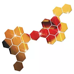 Hexagon 3D Espelho Adesivo de Parede, Sala Adesivos, Decoração do Quarto, Banheiro, Decoração de Casa, Vários tamanhos, DIY TV Fundo - loja online