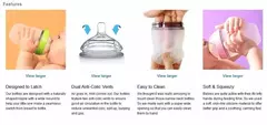 Garrafa de silicone para crianças, BPA Free Feeding Bottle para crianças, Verde e rosa, 5 oz e 8 oz, 2 pacotes - comprar online