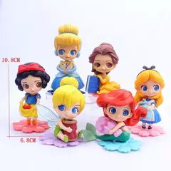 Imagem do Princesa Q Posket Mermaid Action Figures, Tinker Bell, Cinderela, Bonecas Modelo de PVC, Decoração de Aniversário Infantil, 14 Estilos