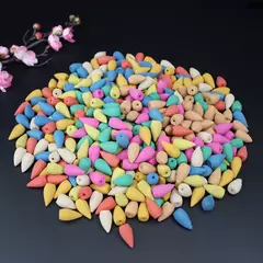 100 pces misturados cones de incenso usados para oud refluxo queimador de incenso cone cheiro mistura de incenso aromaterapia