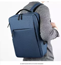 Impermeável Nylon Laptop Mochila para Homens, Mala De Viagem, Carregamento USB, Mochilas Escola De Computador, 15.6";;VERDADEIRO;;"black na internet
