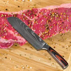 Sharp Japonês Chef Faca Set, Facas de Cozinha, Laser Damasco Padrão, Cleaver Slicing Utility, Santoku, 1-10 Pcs - comprar online