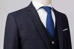 Imagem do Blazer colete calças masculinas terno de moda boutique xadrez casual negócios masculino noivo casamento smoking vestido 3 pçs ou 2 pcs conjunto smoking