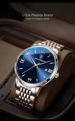 Relógio de quartzo impermeável de luxo masculino, relógios esportivos masculinos, relógio de pulso casual, data relógio, marca superior, 30m, 2024 - comprar online