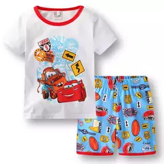 Conjunto de pijamas de manga curta infantil Pijamas de algodão, pijamas de carros, pijamas de verão, conjuntos de bebês meninos, meninas, crianças, novo - comprar online