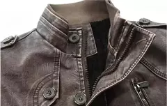 Inverno casaco de lã grossa casaco de couro longo outwear moda quente casual vintage roupas para homem steampunk biker jaqueta - Wolf Magazine