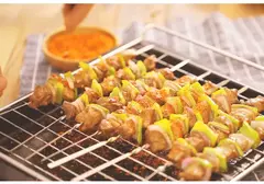 Imagem do Espeto de churrasco em aço inoxidável, espetos reutilizáveis BBQ Kebab para acampamento ao ar livre, ferramentas de piquenique, cozinhar ferramentas, 10 pcs, 15pcs