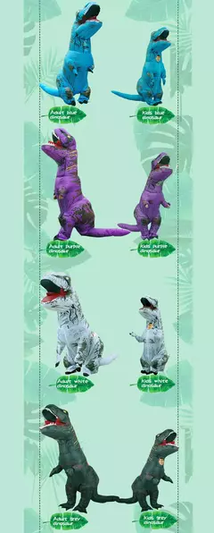 Adulto crianças t-rex dinossauro trajes infláveis purim halloween natal mascote anime festa cosplay traje vestido ternos extravagantes
