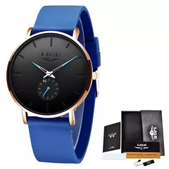 Lige-Relógio de quartzo ultrafino impermeável masculino, relógio simples, relógios esportivos, marca de topo, moda de luxo, novo, 2023