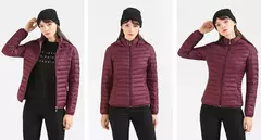 Jaqueta Santelon feminina ultraleve acolchoada com capuz removível parka ao ar livre quente e leve com bolsa de armazenamento