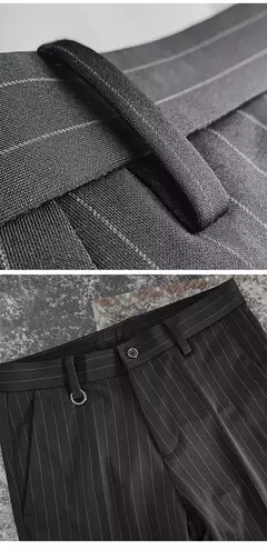 Homens terno calças calças formais pantalone hombre estiramento fino cor sólida vestido casual calças de comprimento total moda novas roupas masculinas - comprar online