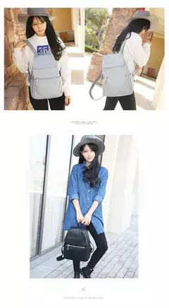 Mochila Zency-Anti-Roubo de Couro Feminina, Mochila de Grande Capacidade, Bolsa Designer de Viagem, Couro Branco, Qualidade, Elegante, A ++ - loja online