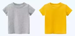 Imagem do T-shirt de algodão liso para crianças, tops para crianças, meninos e meninas, bebê criança, garotada roupas em branco sólido, branco e preto, crianças manga curta tees, 1 a 8 anos, verão respirável uniformes escolares