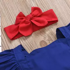 Ma & Baby-Macacão princesa recém-nascida com babados para bebês, sunsuit com arco, roupas de bebê, fantasias para festa de aniversário, D35, 0-24M na internet
