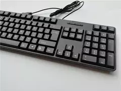 Teclado com fio USB com 104 teclas, teclado de jogo, computador, espanhol, francês, russo, árabe, letra - comprar online
