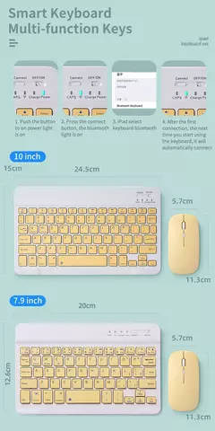 Teclado e mouse bluetooth para ipad xiaomi samsung huawei telefone tablet fino mini teclado sem fio para android ios windows na internet