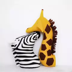 3D Animal Wall Mount for Children, Stuffed Toys for Kids, Nursery Wall, Home Decor Acessórios, Presentes de aniversário, Zebra, Elefante, Girafa na internet