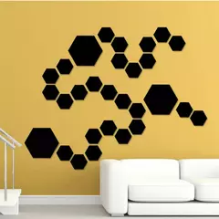 Hexagon 3D Espelho Adesivo de Parede, Sala Adesivos, Decoração do Quarto, Banheiro, Decoração de Casa, Vários tamanhos, DIY TV Fundo