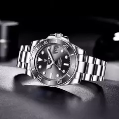 LIGE-Relógio mecânico automático Tourbillon para homens, relógios militares impermeáveis, aço inoxidável, relógio de moda, 100ATM, 2024 - Wolf Magazine