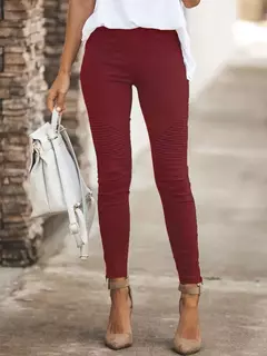 Mulheres Outono Calças de Cintura Alta Calça Mulheres Escritório Cinza Chique Elegante OL Vestuário Calças Lápis ZYYX-WDC8507 - loja online