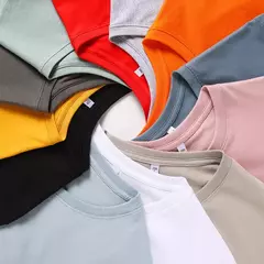 Camiseta de algodão de mangas curtas para homens e mulheres, camiseta masculina, tops simples básicos para meninos e meninas, tamanho grande 5XL, boa qualidade, venda de verão