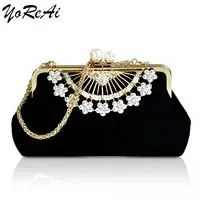 Imagem do YoReAi-Beading Bolsa para Mulheres, Clutch Feminino, Bolsas de Ombro, Bolsas Festa, Veludo, Hobo-Bag Brilhante, Messenger Bag, Marca de Luxo
