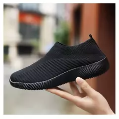 Imagem do Tênis slip-on vulcanizados para mulheres, sapatos baixos, mocassins ambulantes, plus size 42, alta qualidade