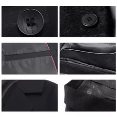Blazer fino monocromático para homens, jaqueta de escritório masculina, tamanho grande, preto e azul, casaco de casamento coreano - Wolf Magazine