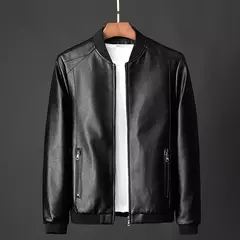 Jaqueta masculina de couro PU bombardeiro para motocicletas, jaqueta de beisebol, moda casual, plus size, 7XL, 2020, J410
