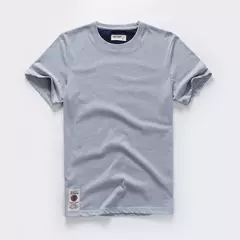 Camiseta masculina de algodão cor sólida t camisa masculina causal o pescoço básico tshirt masculino alta qualidade clássico topos na internet