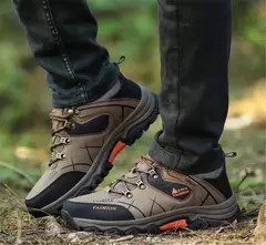 Botas de neve de couro impermeáveis masculinas, super quentes, ao ar livre, caminhadas, trabalho, sapatos de viagem, inverno, tamanho 39-47 - loja online