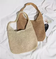 Gusure casual palha sacos de ombro das mulheres de vime tecido senhoras bolsas artesanais praia verão grandes totes saco bohemia - loja online