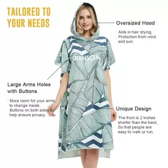 HOTMANGO-Toalha Poncho de Microfibra, Traje Surf Beach, Roupete de Banho com Capuz, Atividades Impermeáveis, Homens e Mulheres Adultos na internet